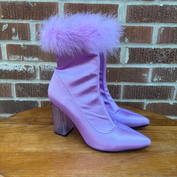 Sugar Thrillz Shoes - Dolls Kill x Sugar Thrillz Luv Me or Hate Me Lilac Bootie Women’s Size 11
